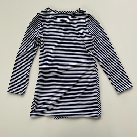 Vineyard Vines Little Girls Striped Navy White Asymmetric Sankaty Dress Size 4T - Picture 3 of 5